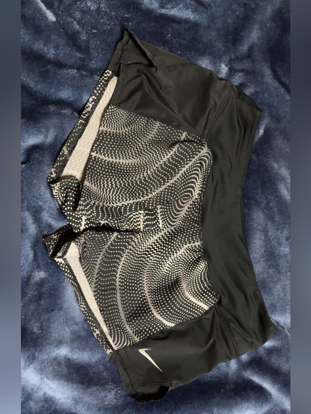Nike Black & White Patterned Women's Athletic Shorts